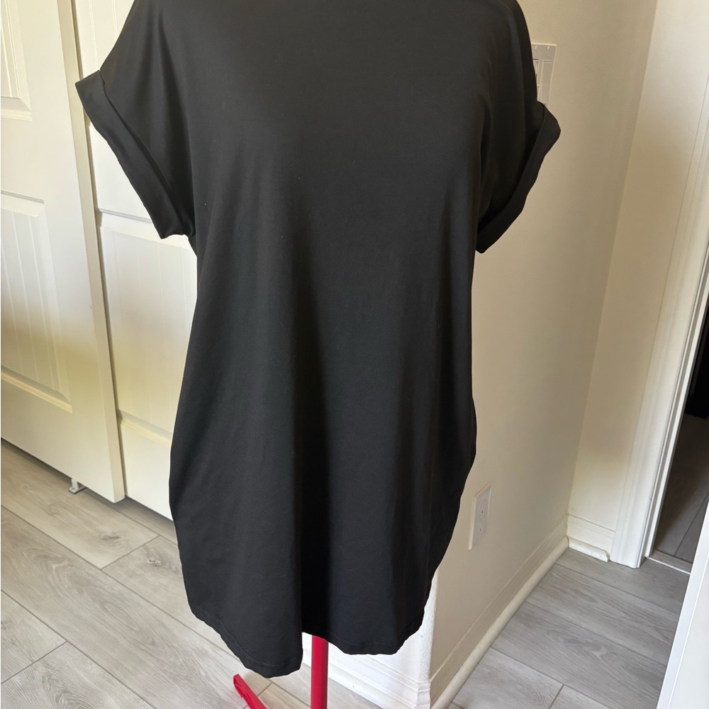 SHEIN Classic Black Midi Dress